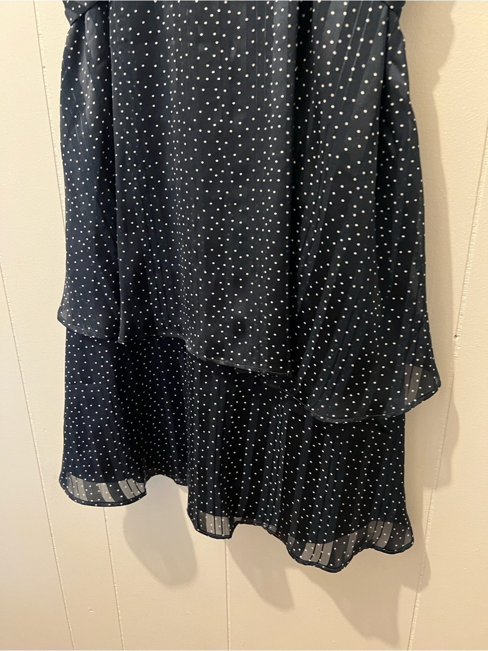 Banana Republic Navy Polka Dot Dress Size 0P Petite Sleeveless Dress - Picture 6 of 10